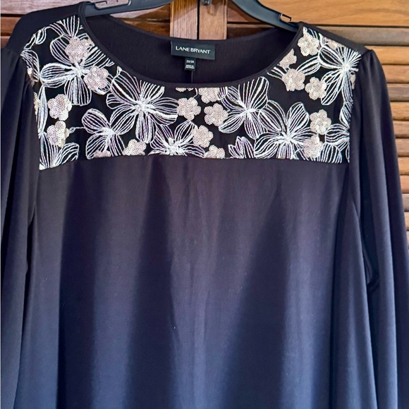 Lane Bryant Dress Womens Plus Size 22-24 Black/white Poly/Rayon Stretch  sku3364 - Picture 2 of 12